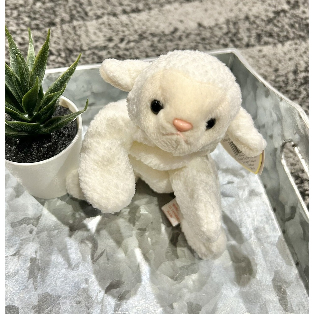 Ty Beanie Baby "Fleece" The Lamb White Plush Original Tag 1996‎